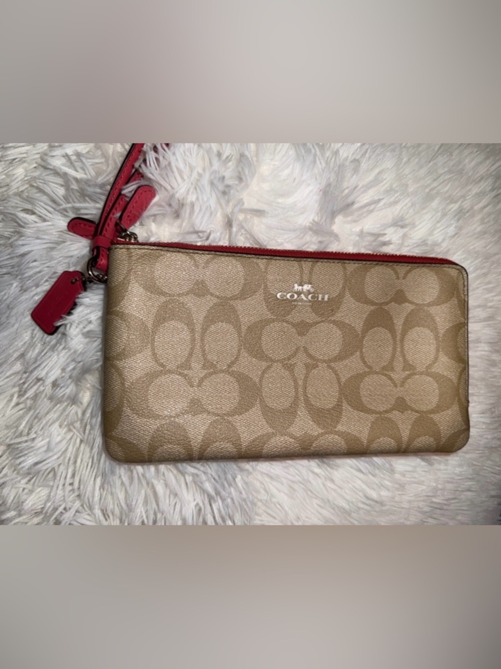 Coach Double Zip Wristlet!